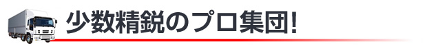 少数精鋭のプロ集団